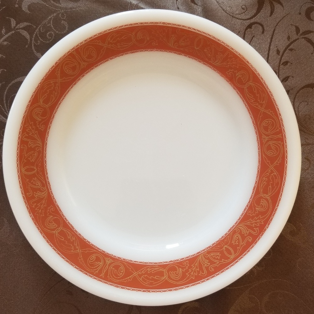 Vintage Pyrex - Rare Pattern,  Bronze, Bread Plate